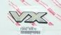 Embleem VX op achterklep Landcruiser (J8) ‘90-‘98 Origineel nieuw