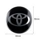 Naafdopstickerset Toyota kleur: zwart/chroom Nieuw